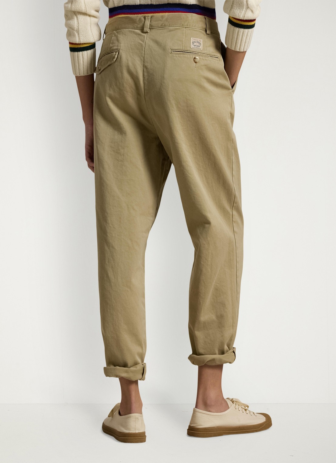 Ralph Lauren Straight fit cropped chino met plooidetail - detail 5 rl khaki / khaki