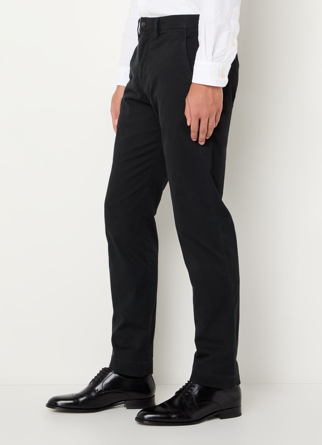 Ralph Lauren Straight fit gewassen chino met stretch - detail 5 polo black / zwart