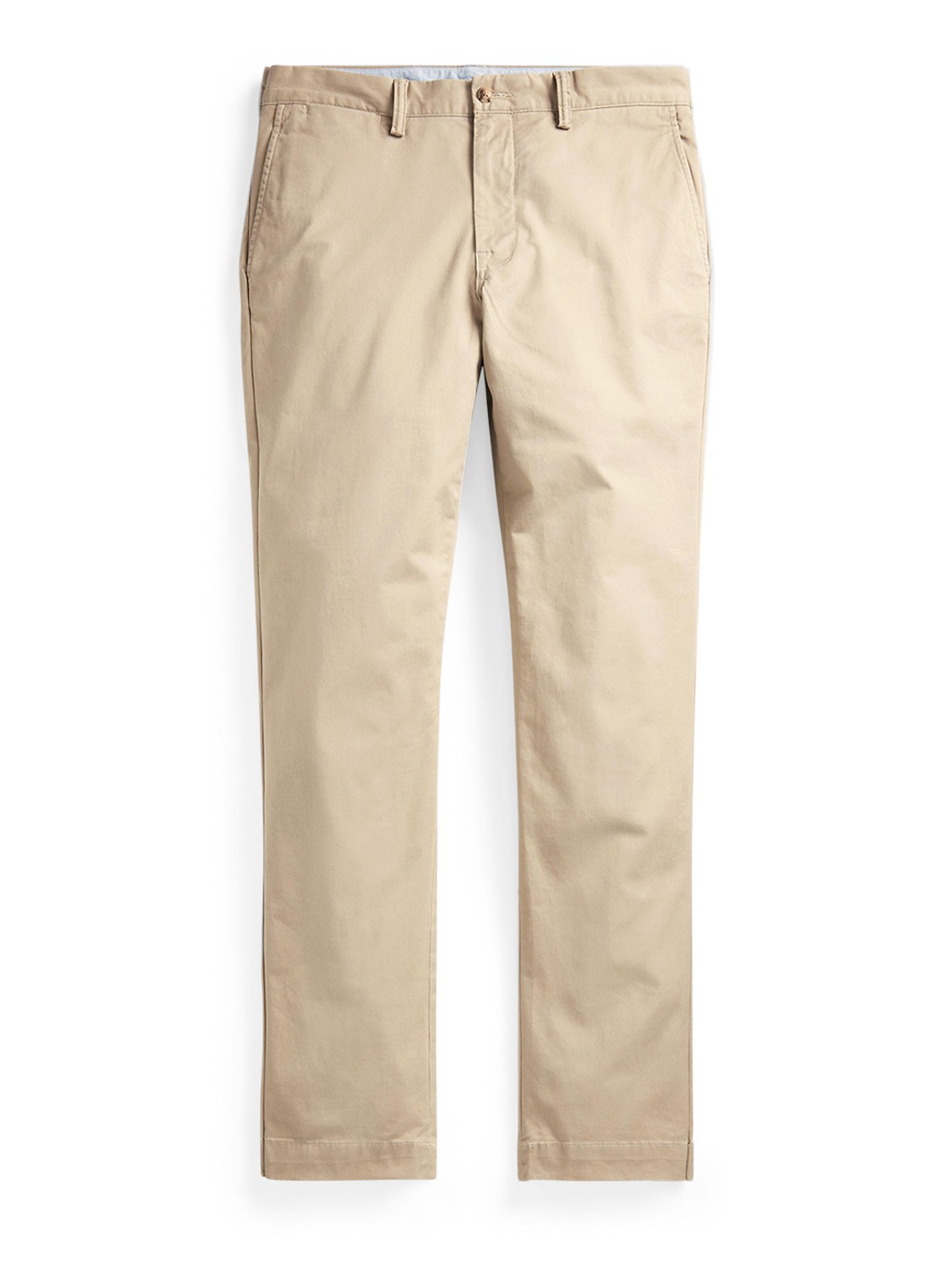 Ralph Lauren Straight fit gewassen chino met stretch - voorkant 2 khaki tan / beige