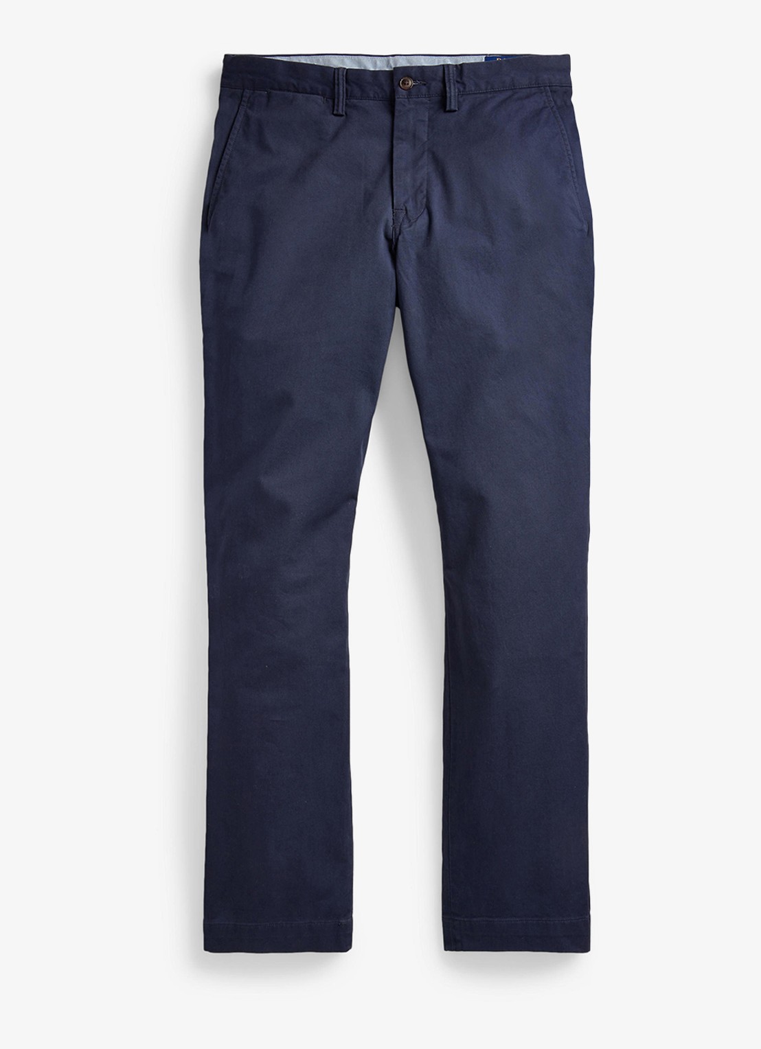 Ralph Lauren Straight fit gewassen chino met stretch - voorkant 4 nautical ink / blauw