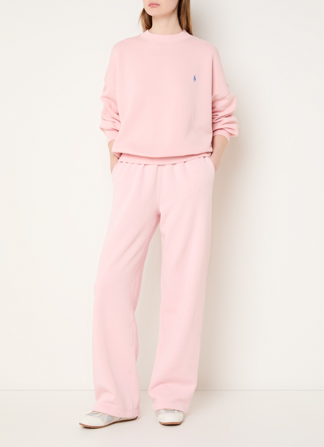 Ralph Lauren Straight fit joggingbroek met logo - voorkant 2 roze