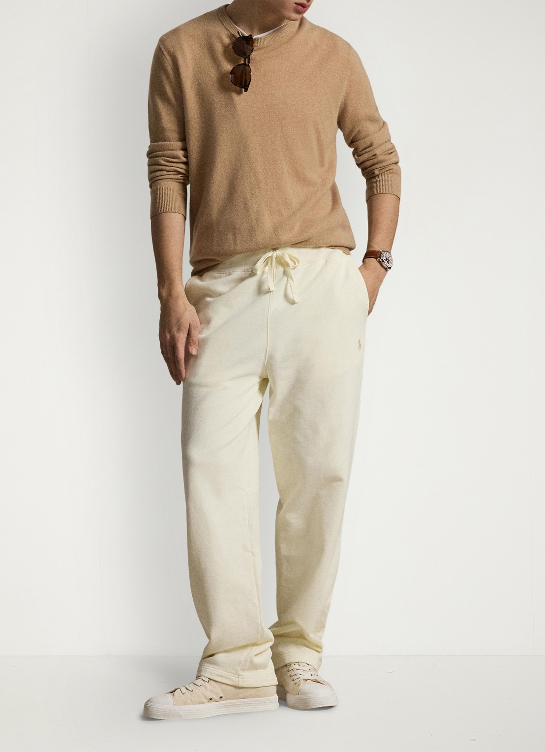 Ralph Lauren Straight fit joggingbroek met steekzakken - detail 2 clubhouse cream-2ygb
