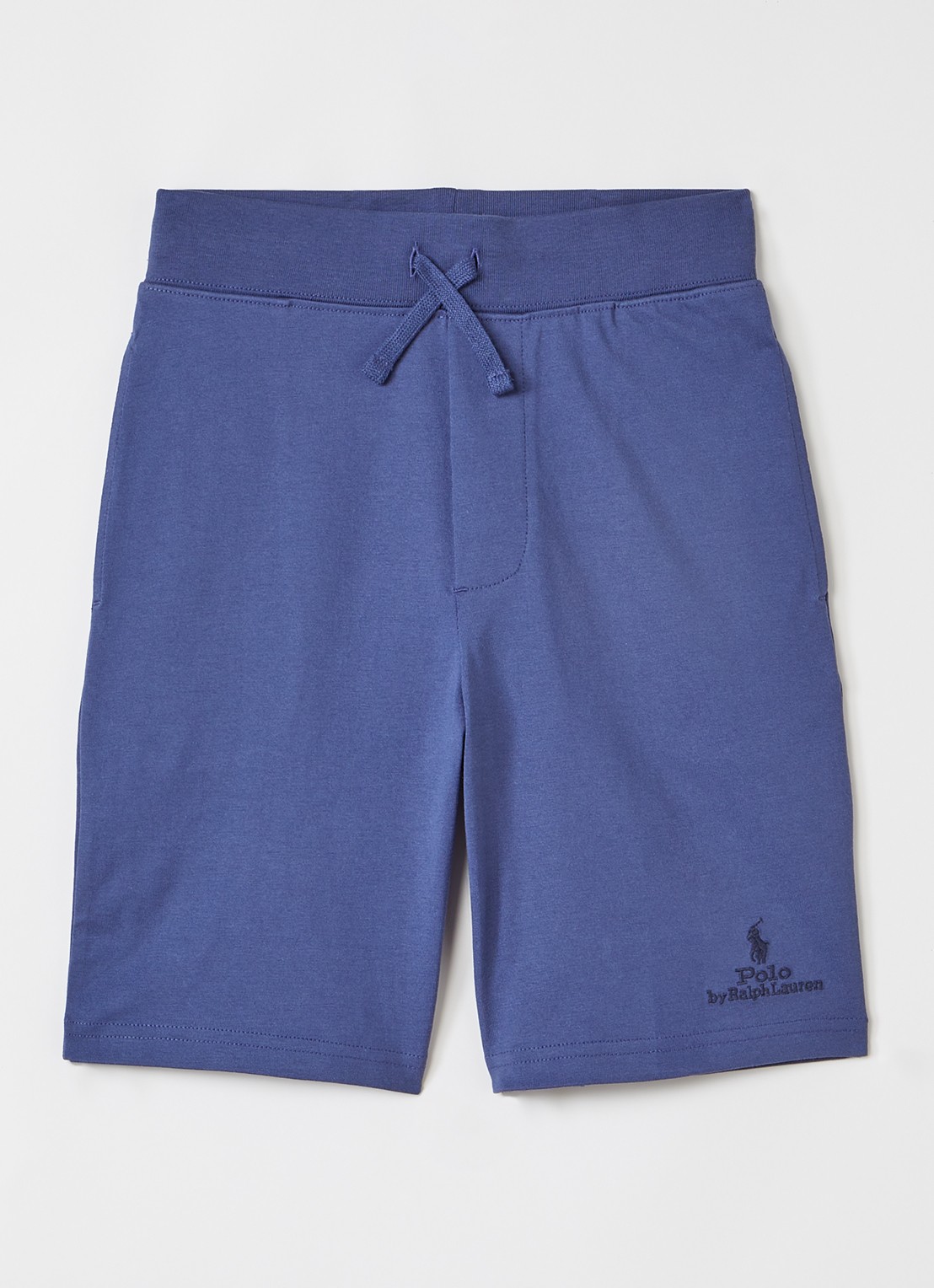 Ralph Lauren Straight fit korte broek met logo - voorkant donkerblauw