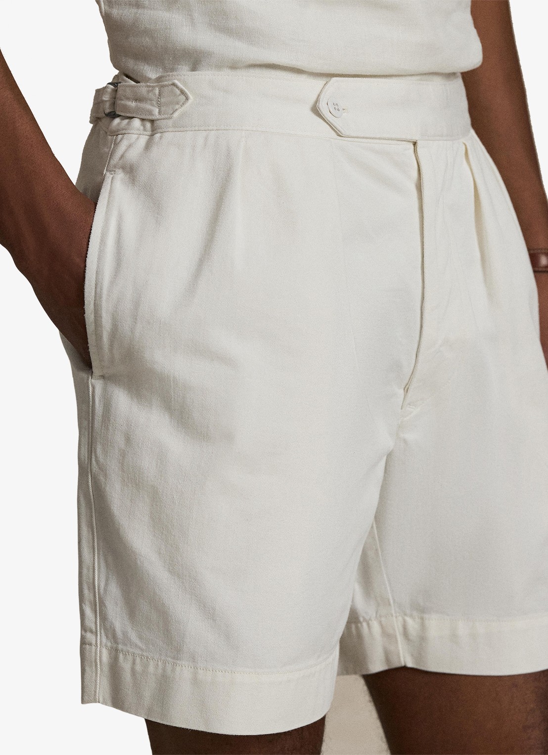 Ralph Lauren Straight fit korte broek met steekzakken - detail 4 deckwash white / wit