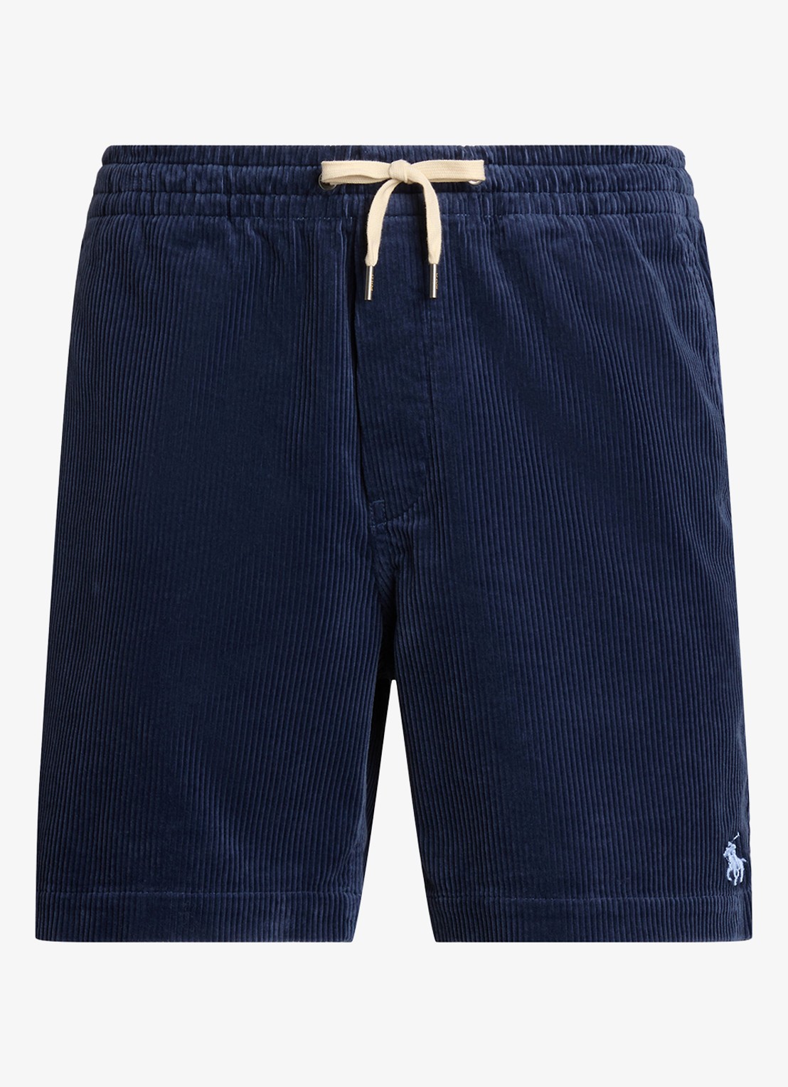 Ralph Lauren Straight fit korte broek van corduroy - voorkant boston navy / donkerblauw