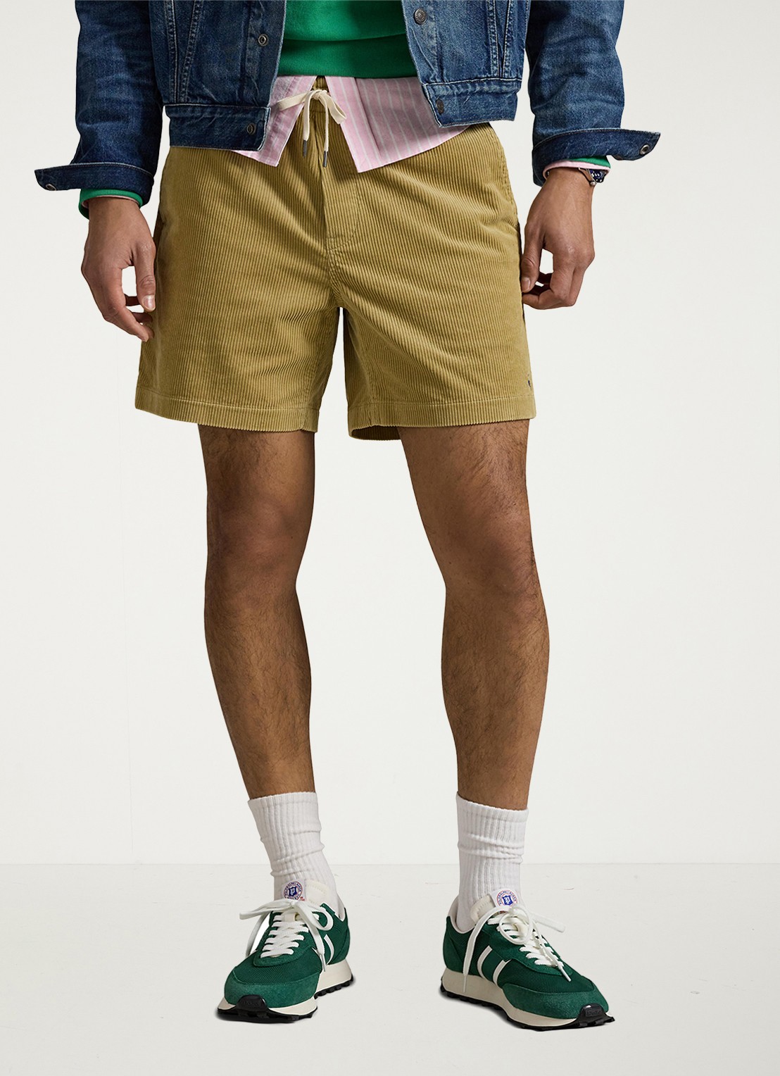 Ralph Lauren Straight fit korte broek van corduroy - detail 3 coastal beige / beige