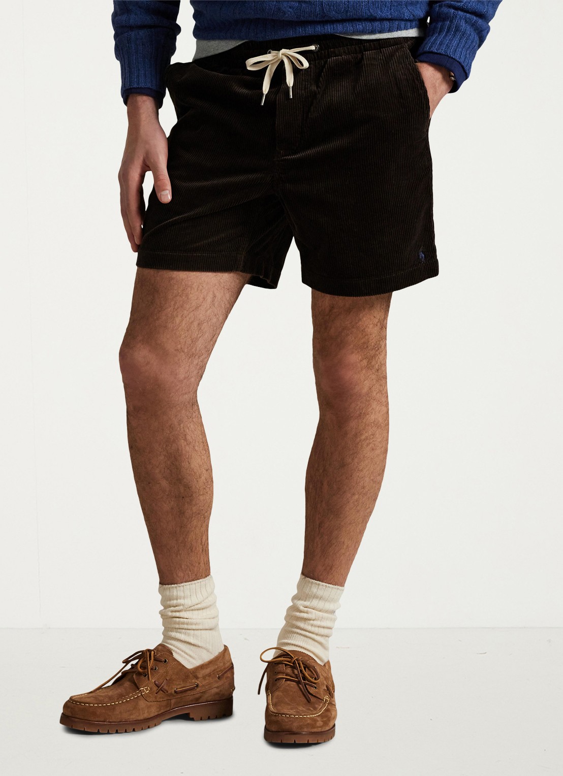 Ralph Lauren Straight fit korte broek van corduroy - detail 4 madison brown / donkerbruin