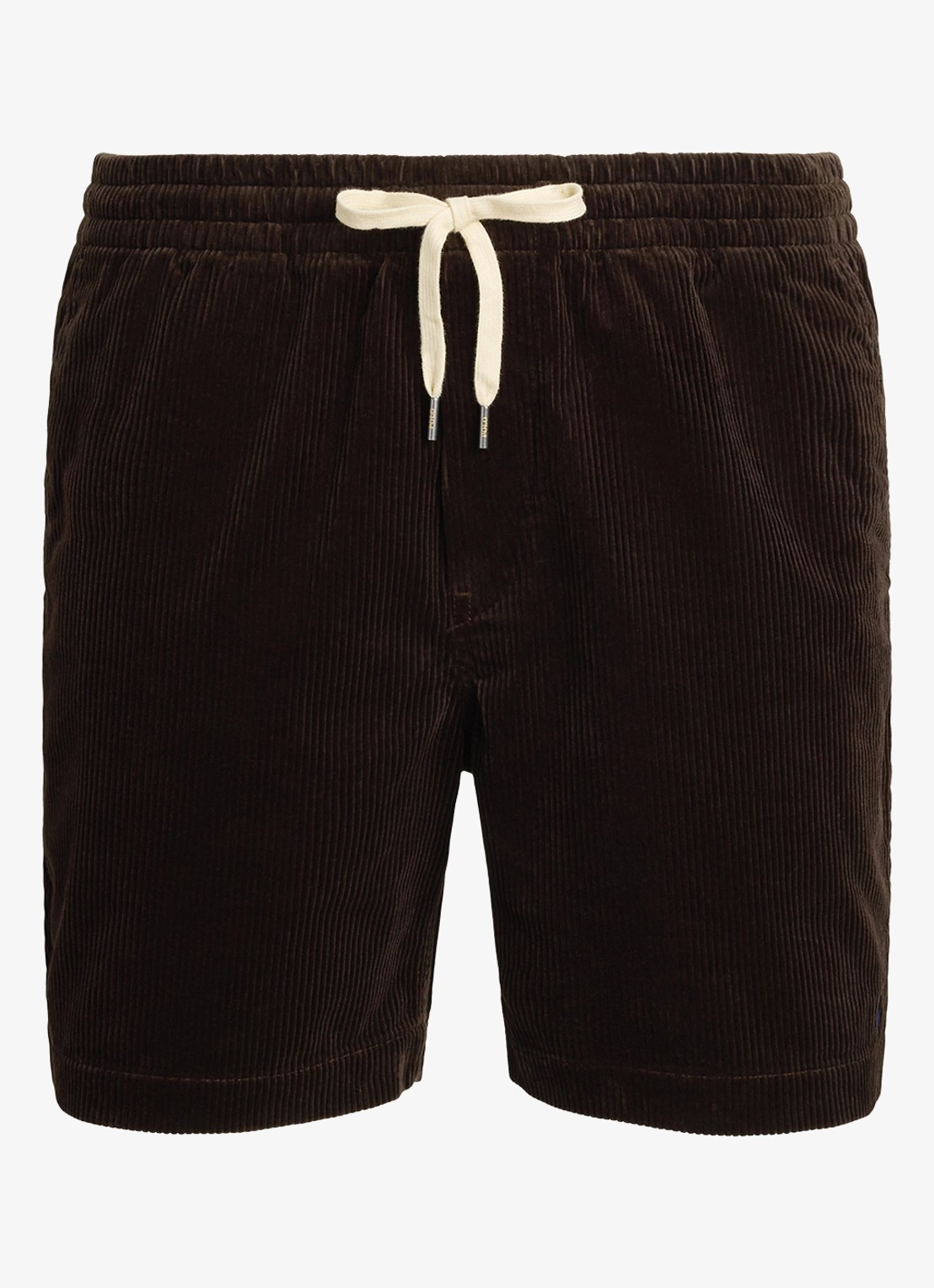 Ralph Lauren Straight fit korte broek van corduroy - voorkant madison brown / donkerbruin