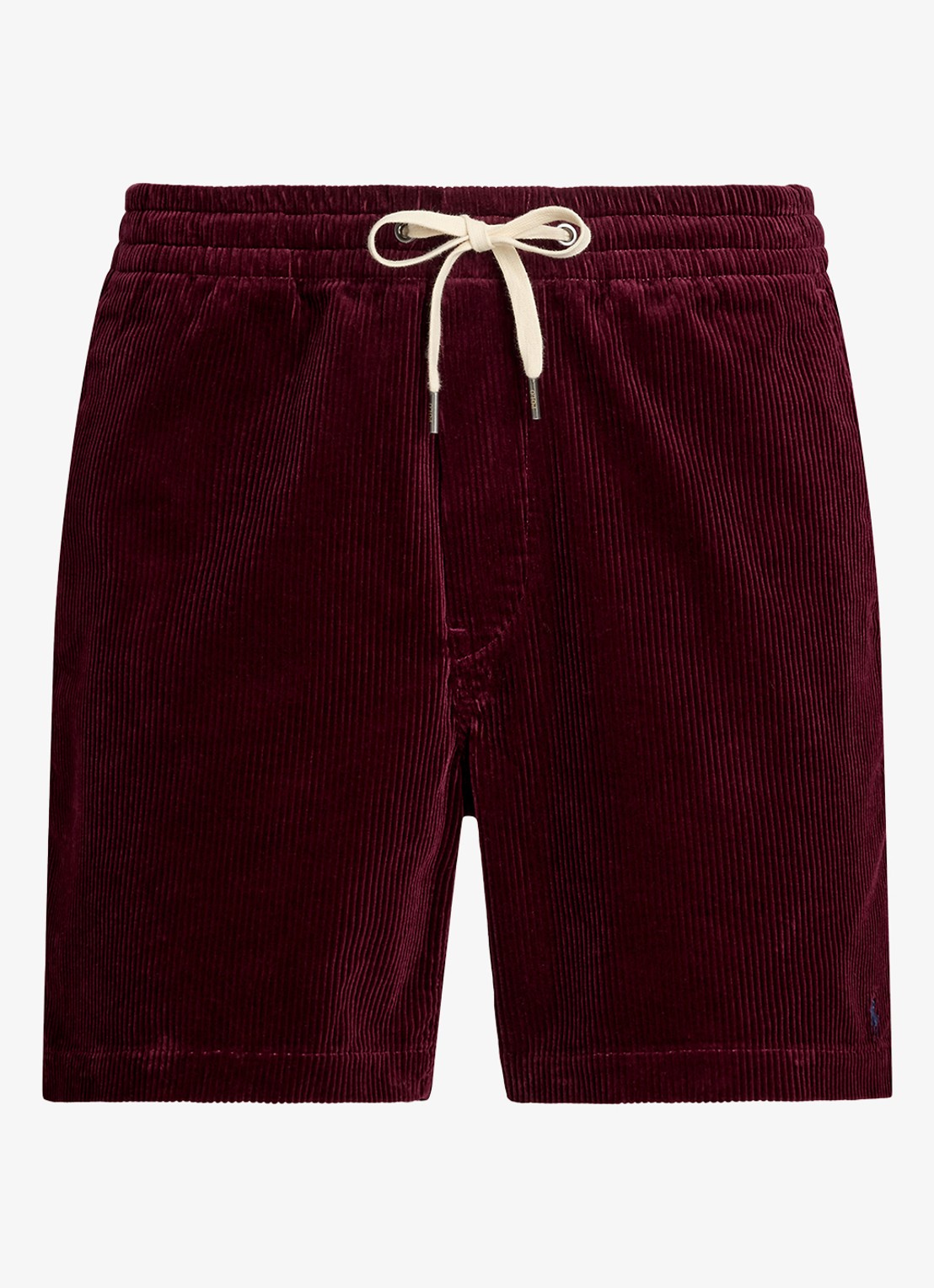 Ralph Lauren Straight fit korte broek van corduroy - voorkant ruby / bordeauxrood