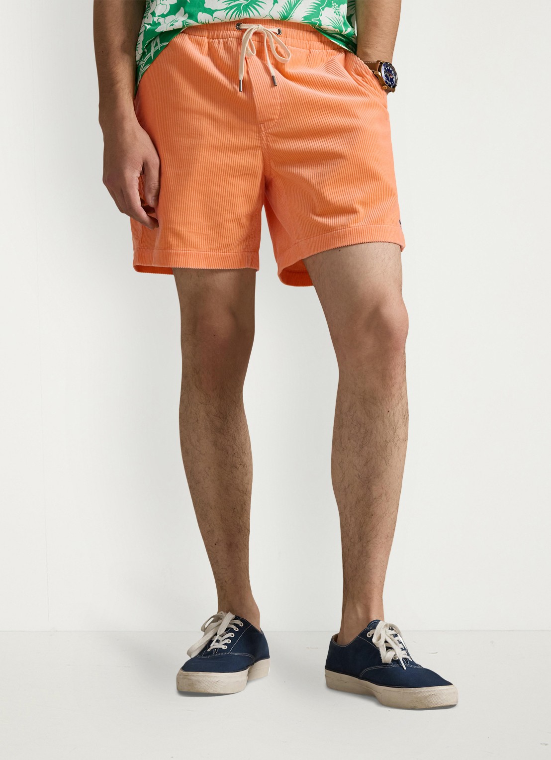 Ralph Lauren Straight fit korte broek van corduroy - detail key west orange-36pi