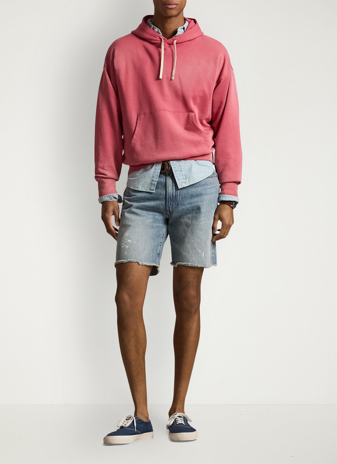 Ralph Lauren Straight fit korte broek van denim - voorkant 2 skypond-48m9