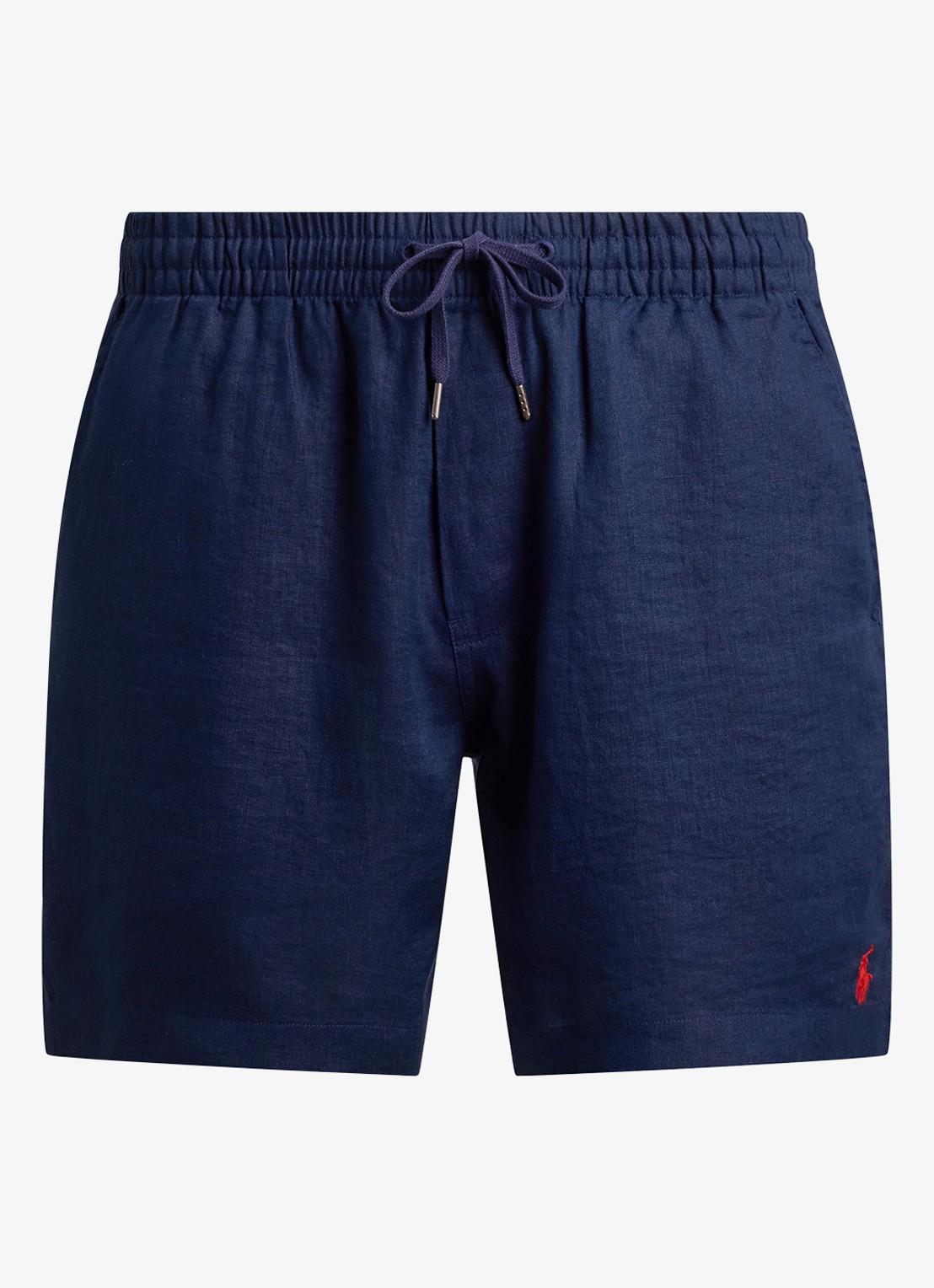 Ralph Lauren Straight fit korte broek van linnen - voorkant 4 newport navy