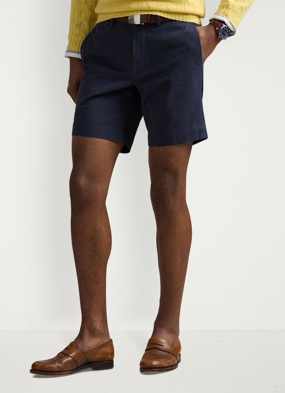 Ralph Lauren Straight fit korte chino met stretch - detail 7 nautical ink / blauw
