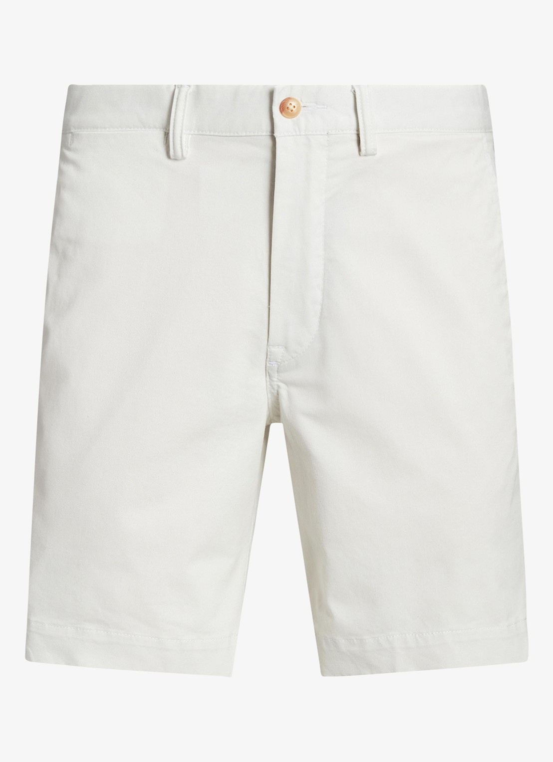 Ralph Lauren Straight fit korte chino met stretch - voorkant 2 deckwash white / wit
