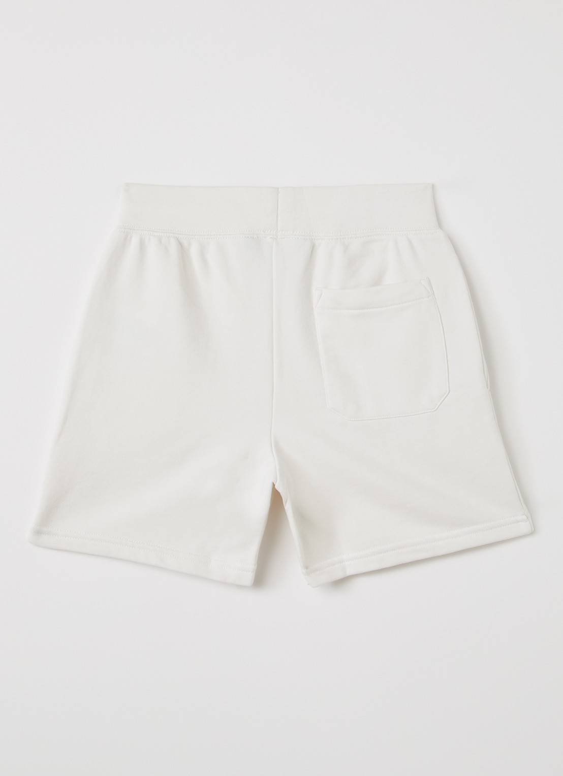 Ralph Lauren Straight fit korte jogginbroek met logoborduring - voorkant 2 gebroken wit
