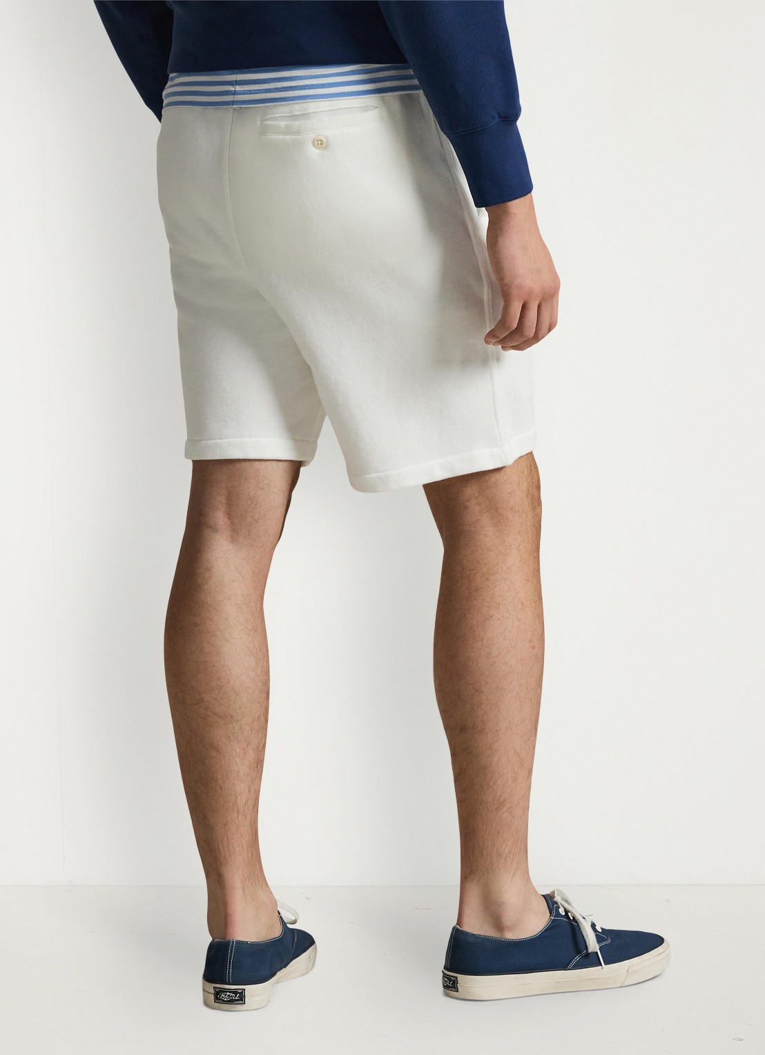 Ralph Lauren Straight fit korte joggingbroek met steekzakken - achterkant white / wit