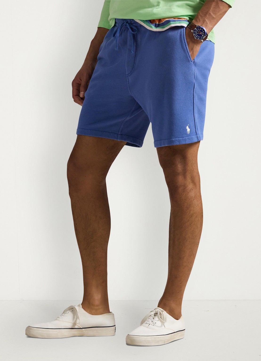 Ralph Lauren Straight fit korte joggingbroek met steekzakken - detail 2 modern royal-34yb