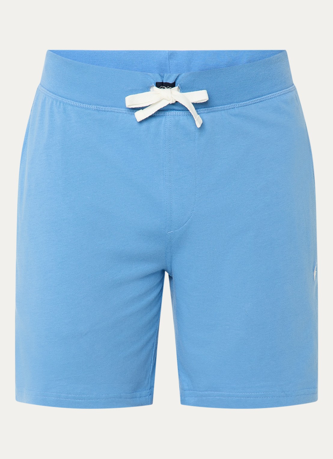 Ralph Lauren Straight fit korte pyjamabroek met logoborduring - voorkant 2 blauw