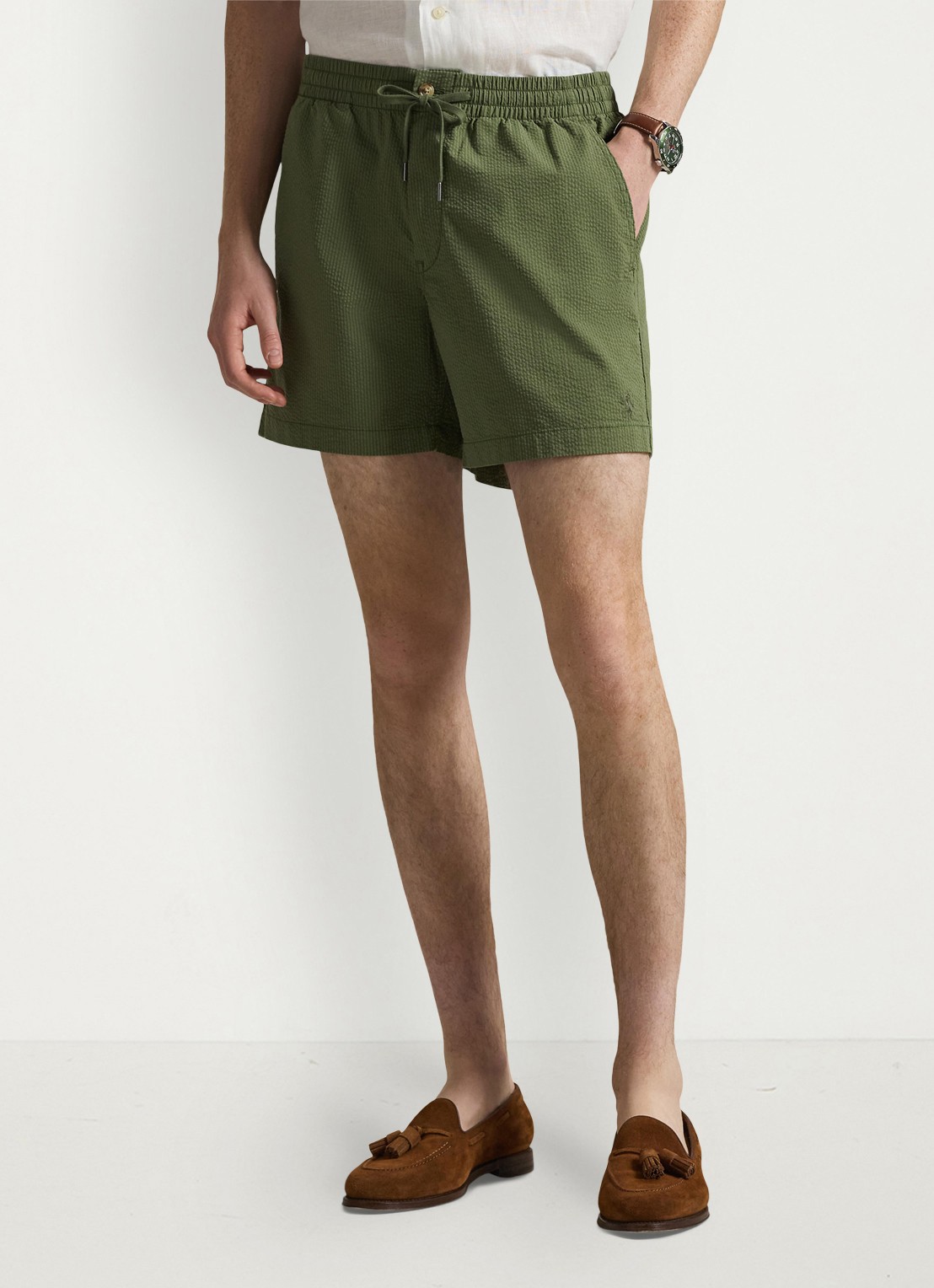 Ralph Lauren Straight fit short met steekzakken - detail 2 supply olive/garden trail