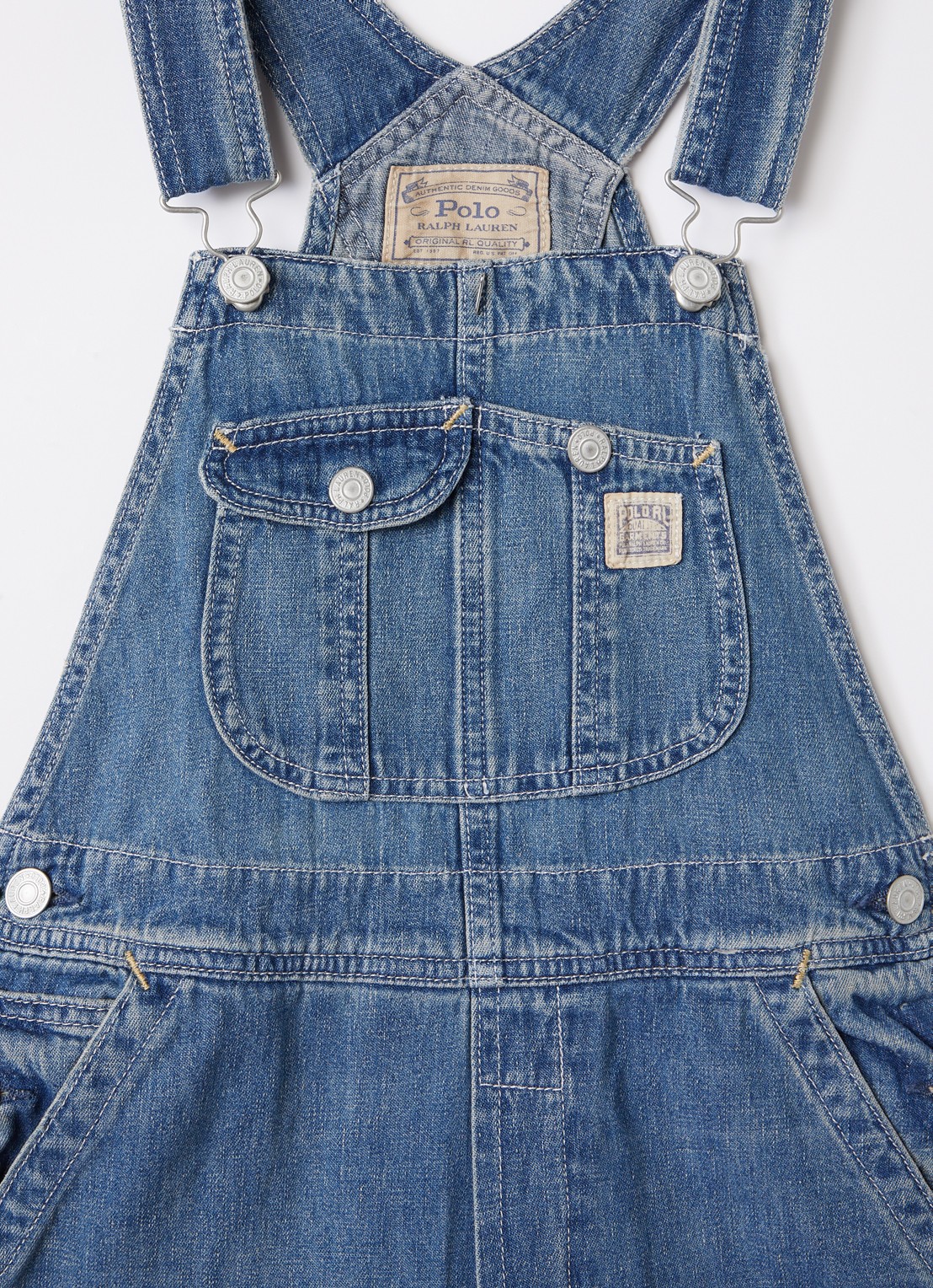 Ralph Lauren Straight fit tuinbroek van denim - detail indigo
