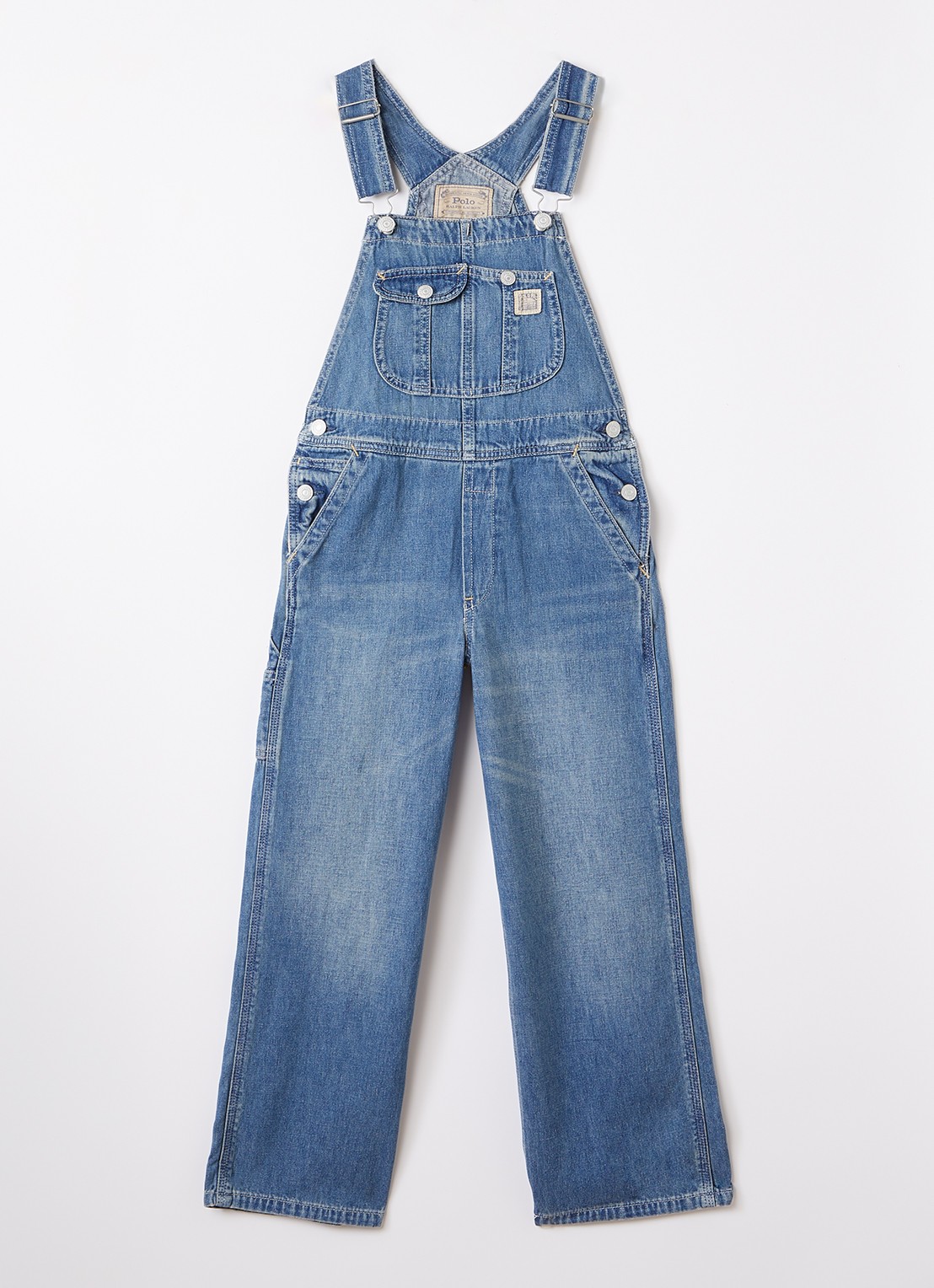 Ralph Lauren Straight fit tuinbroek van denim - voorkant 2 indigo