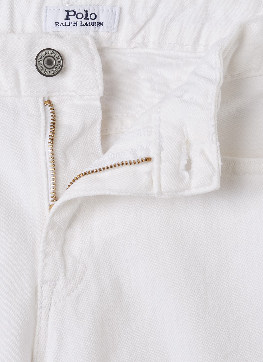 Ralph Lauren Straight leg jeans met gekleurde wassing - detail 3 wit