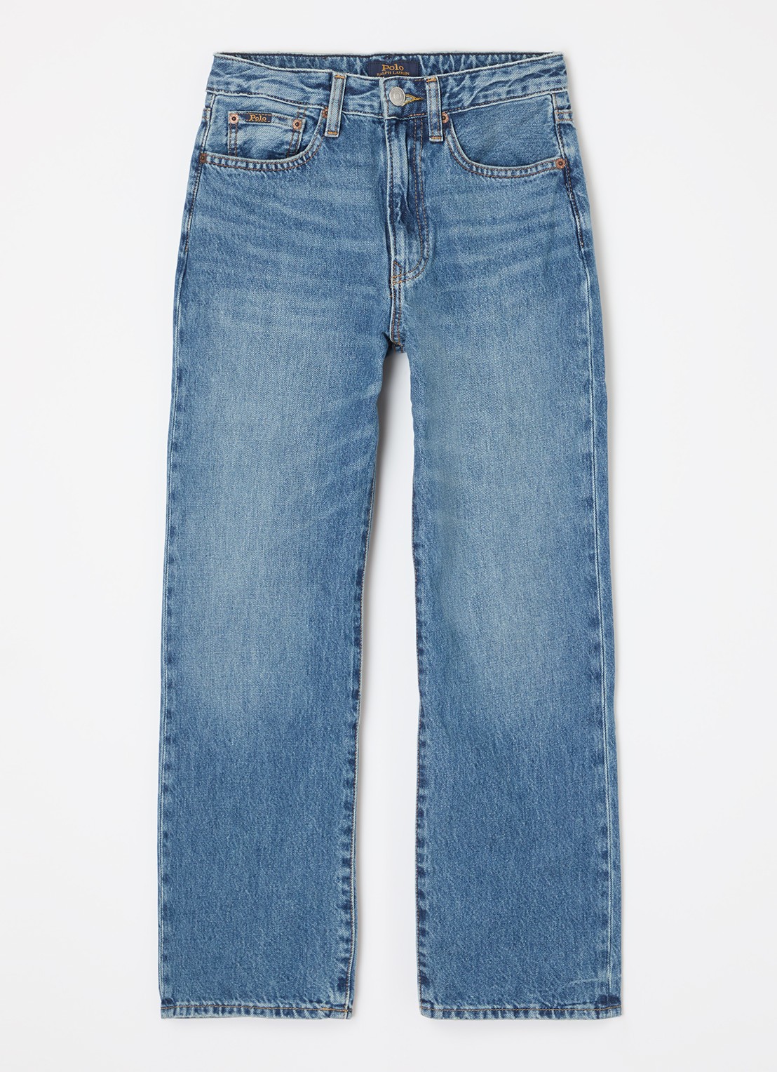 Ralph Lauren Straight leg jeans met medium wassing  - voorkant indigo