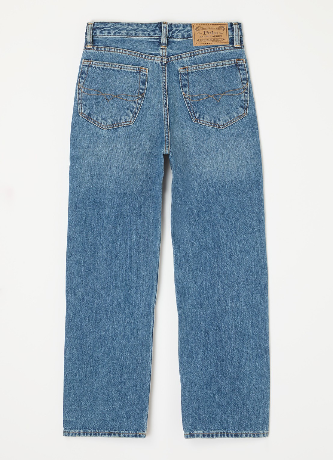 Ralph Lauren Straight leg jeans met medium wassing  - voorkant 2 indigo