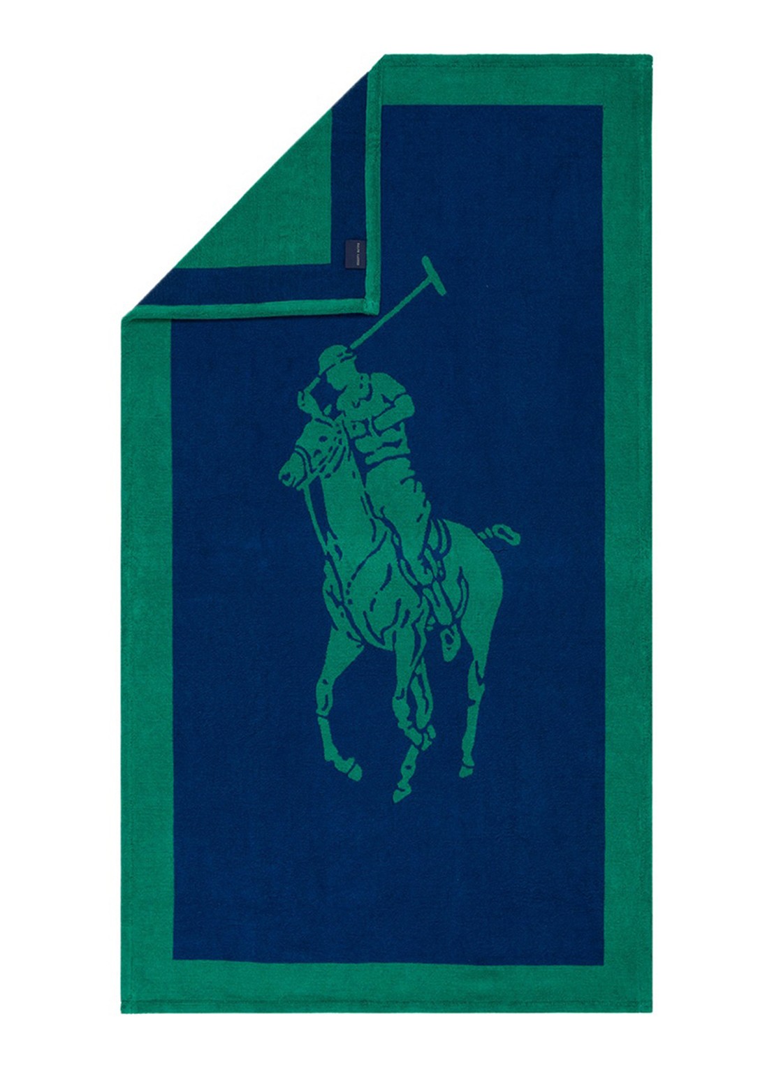 Ralph Lauren Strandlaken - 500 gr/m2 - 100 x 170 cm - achterkant 5 donkergroen
