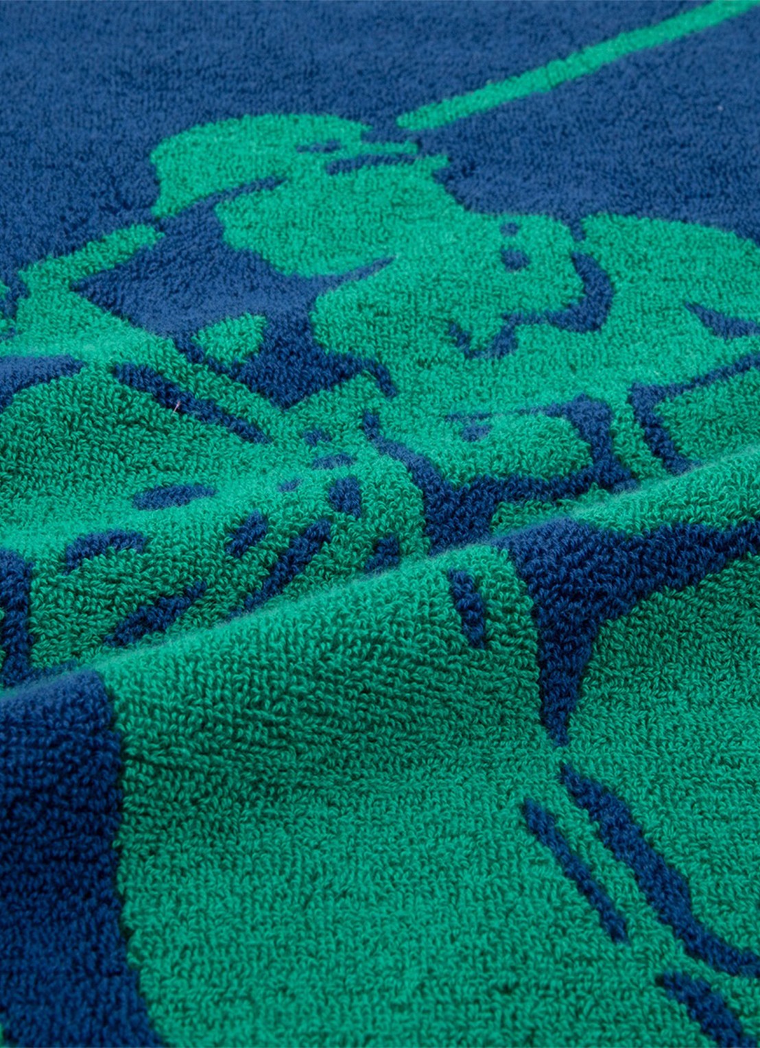 Ralph Lauren Strandlaken - 500 gr/m2 - 100 x 170 cm - detail donkergroen