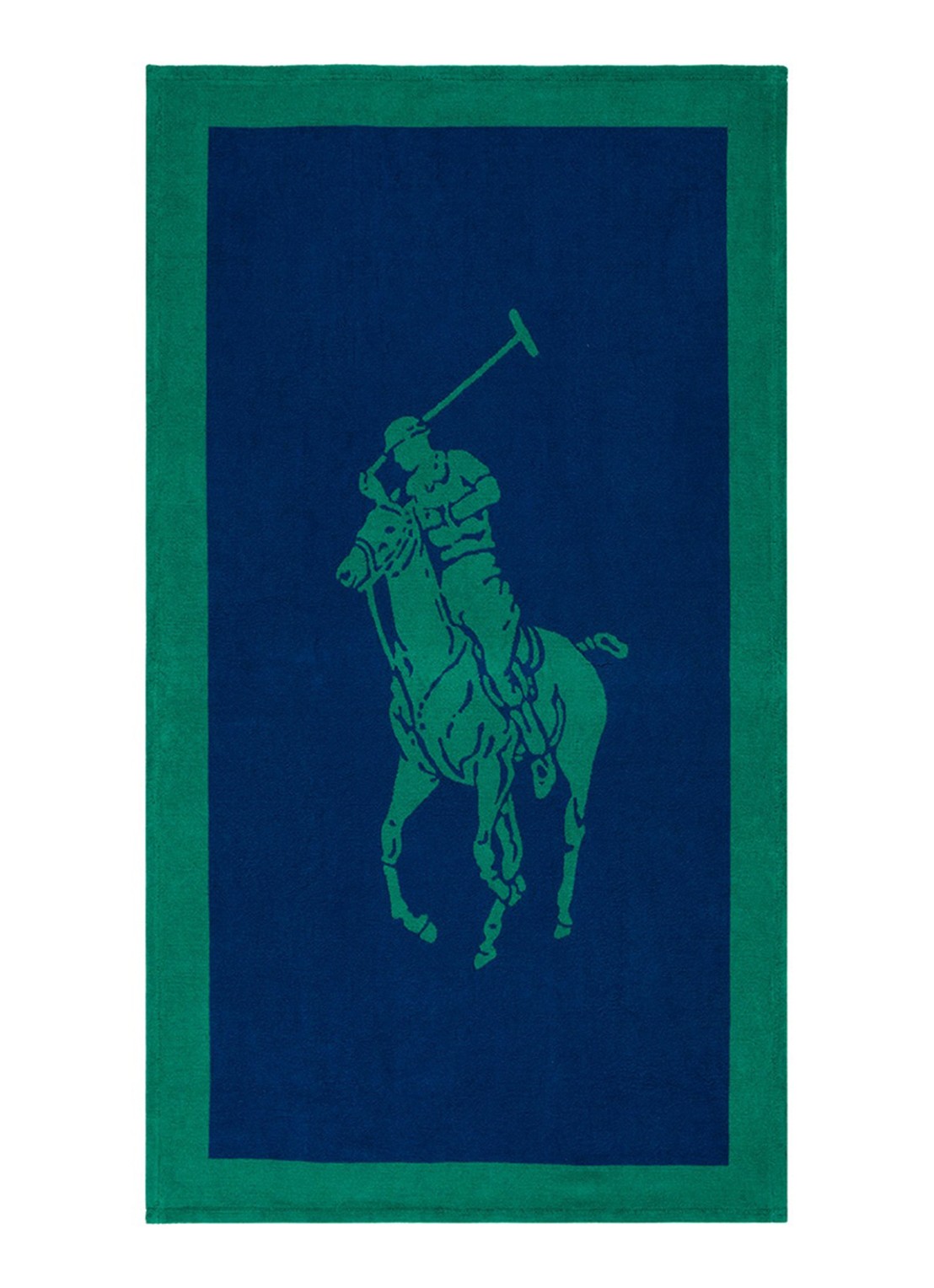 Ralph Lauren Strandlaken - 500 gr/m2 - 100 x 170 cm - voorkant 3 donkergroen