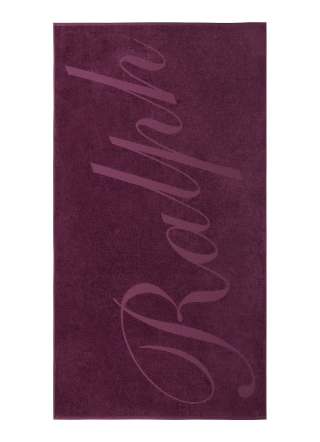 Ralph Lauren Strandlaken - 500 gr/m2 - 90 x 170 cm - voorkant 3 aubergine