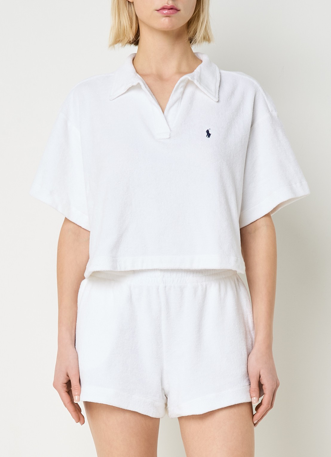 Ralph Lauren Strandset van badstof met logo - detail 4 wit