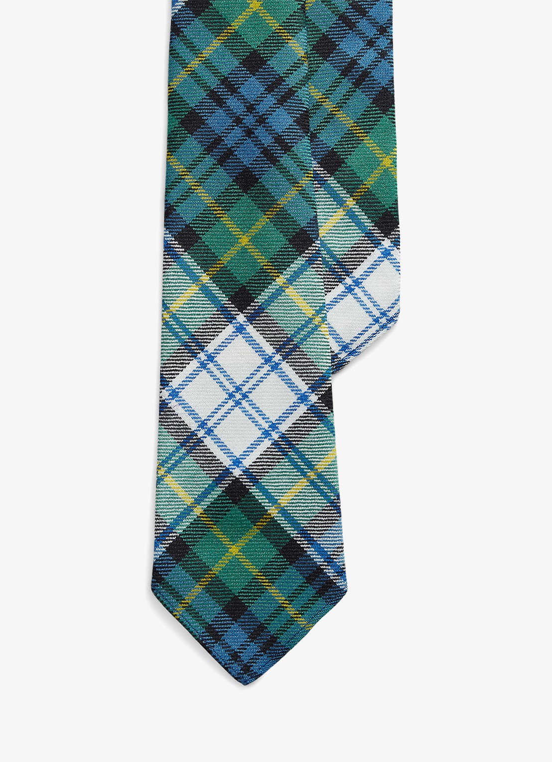 Ralph Lauren Stropdas met ruitdessin - voorkant 2 green/blue multi / groen