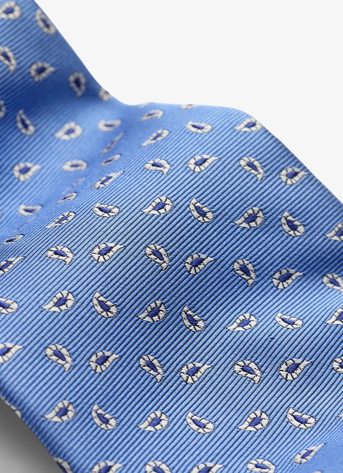 Ralph Lauren Stropdas van zijde met print - detail 2 blue-2wax / blauw