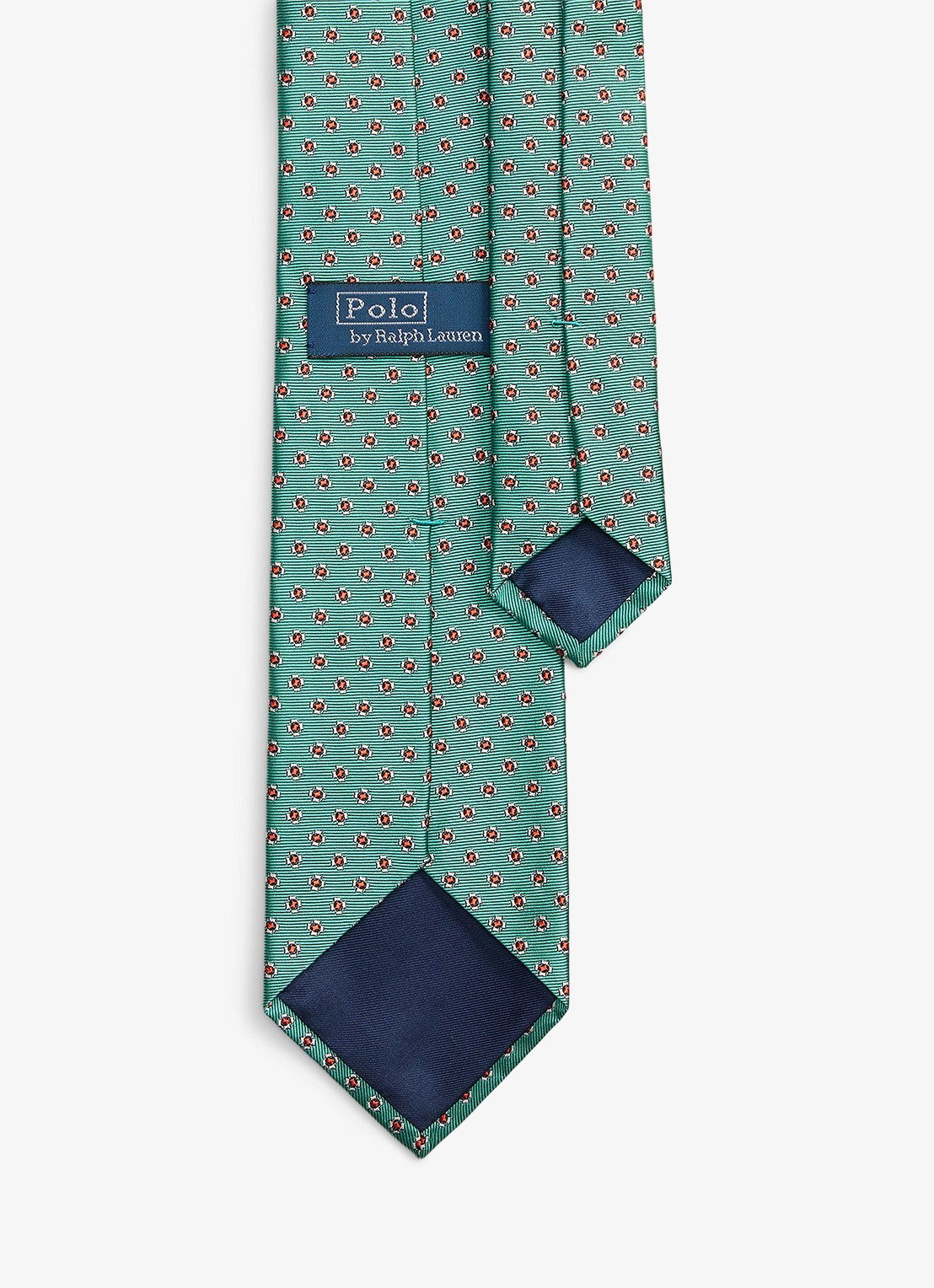 Ralph Lauren Stropdas van zijde met print - achterkant 3 green-2wkh / groen