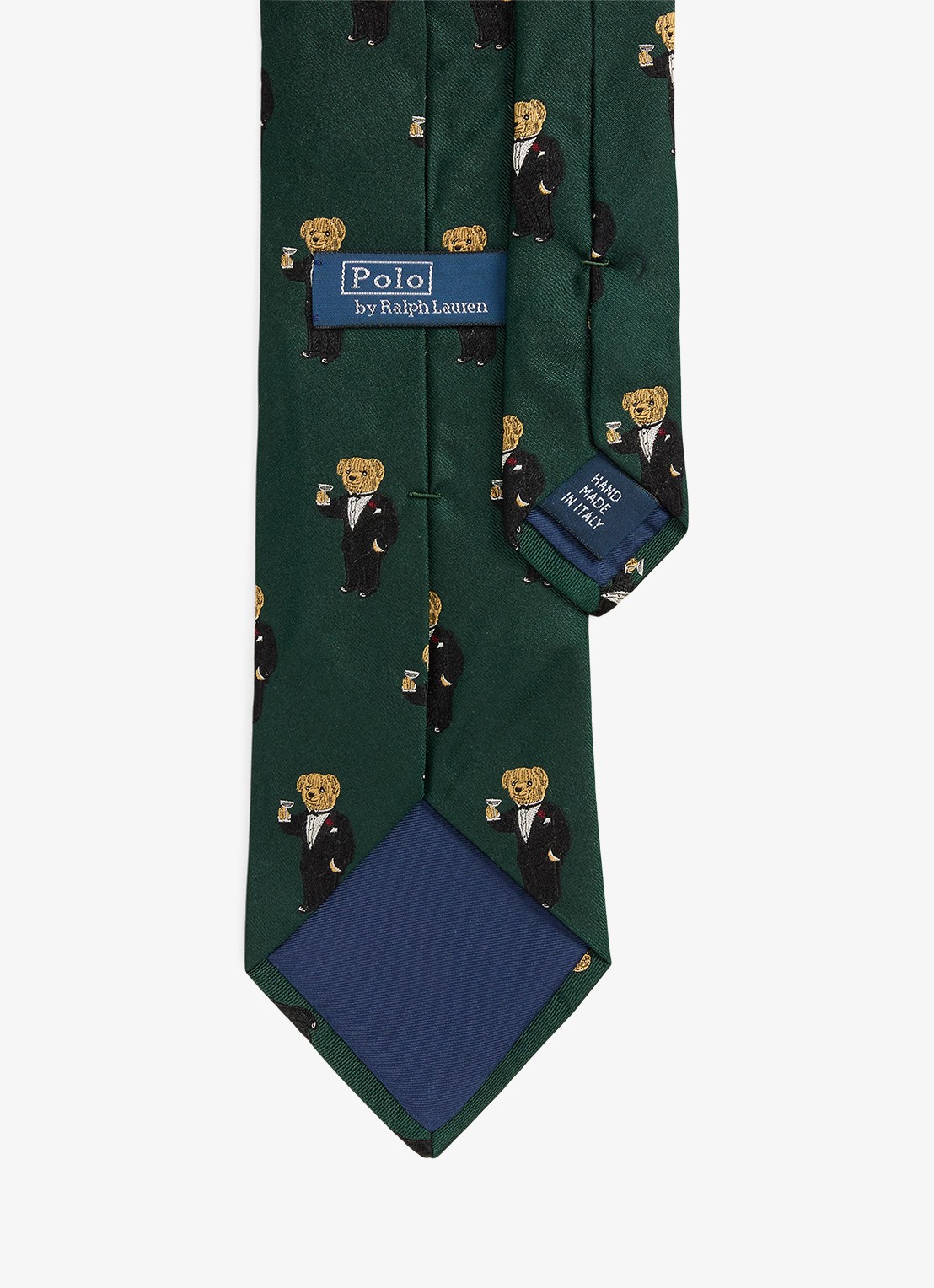 Ralph Lauren Stropdas van zijde met print  - detail 2 donkergroen