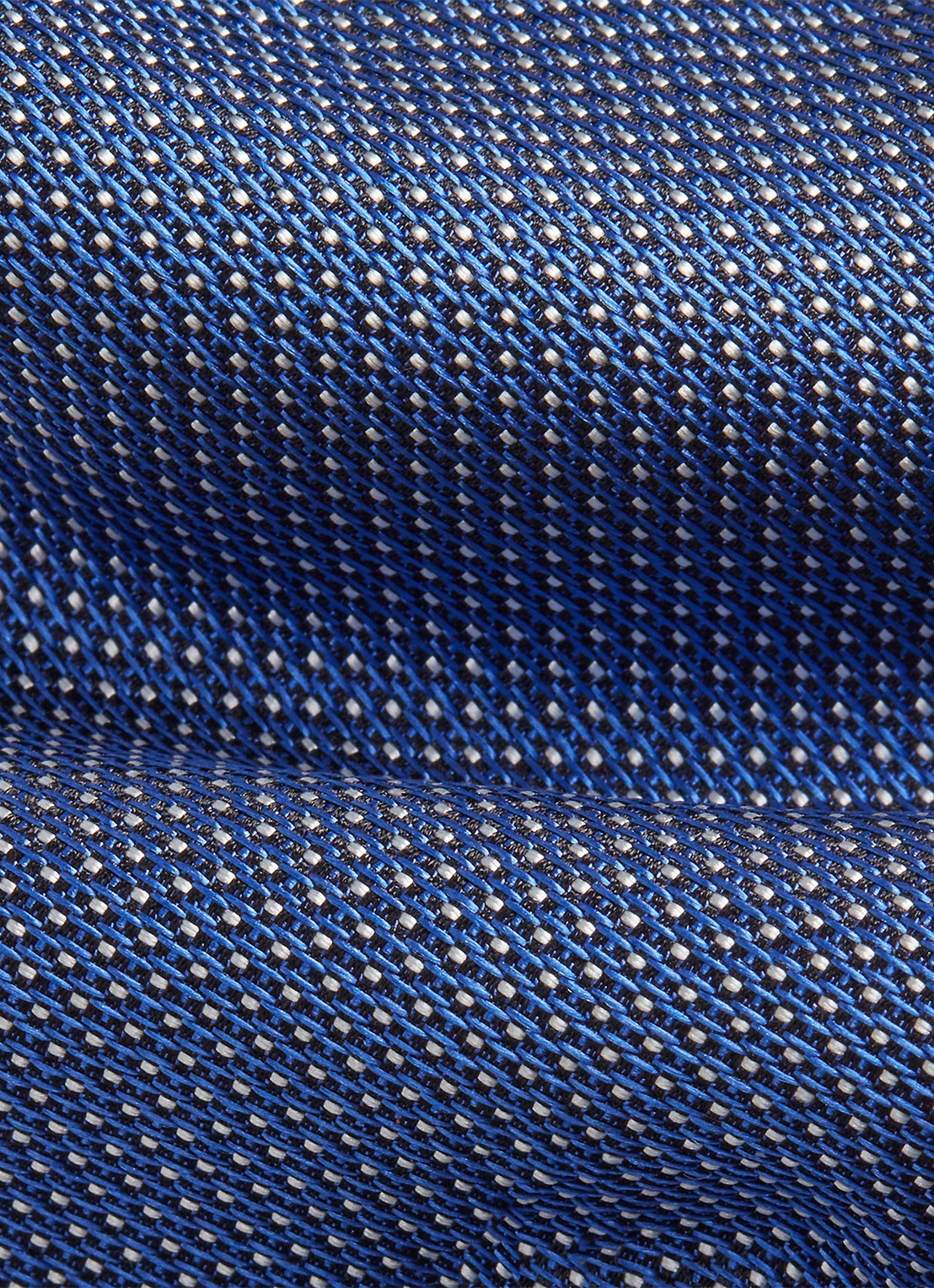 Ralph Lauren Stropdas van zijde met stippenprint  - detail 2 royal/white / blauw