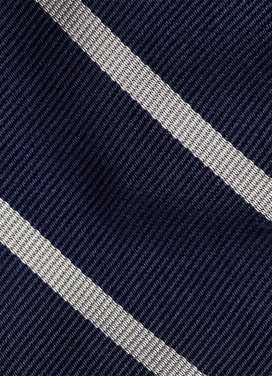 Ralph Lauren Stropdas van zijde met streepprint - detail 3 navy/white