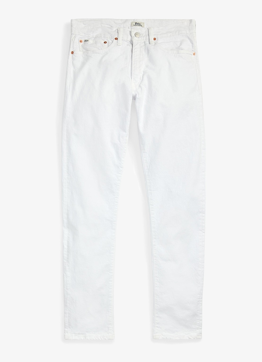 Ralph Lauren Sullivan slim fit jeans met gekleurde wassing - voorkant 5 hdn white / wit
