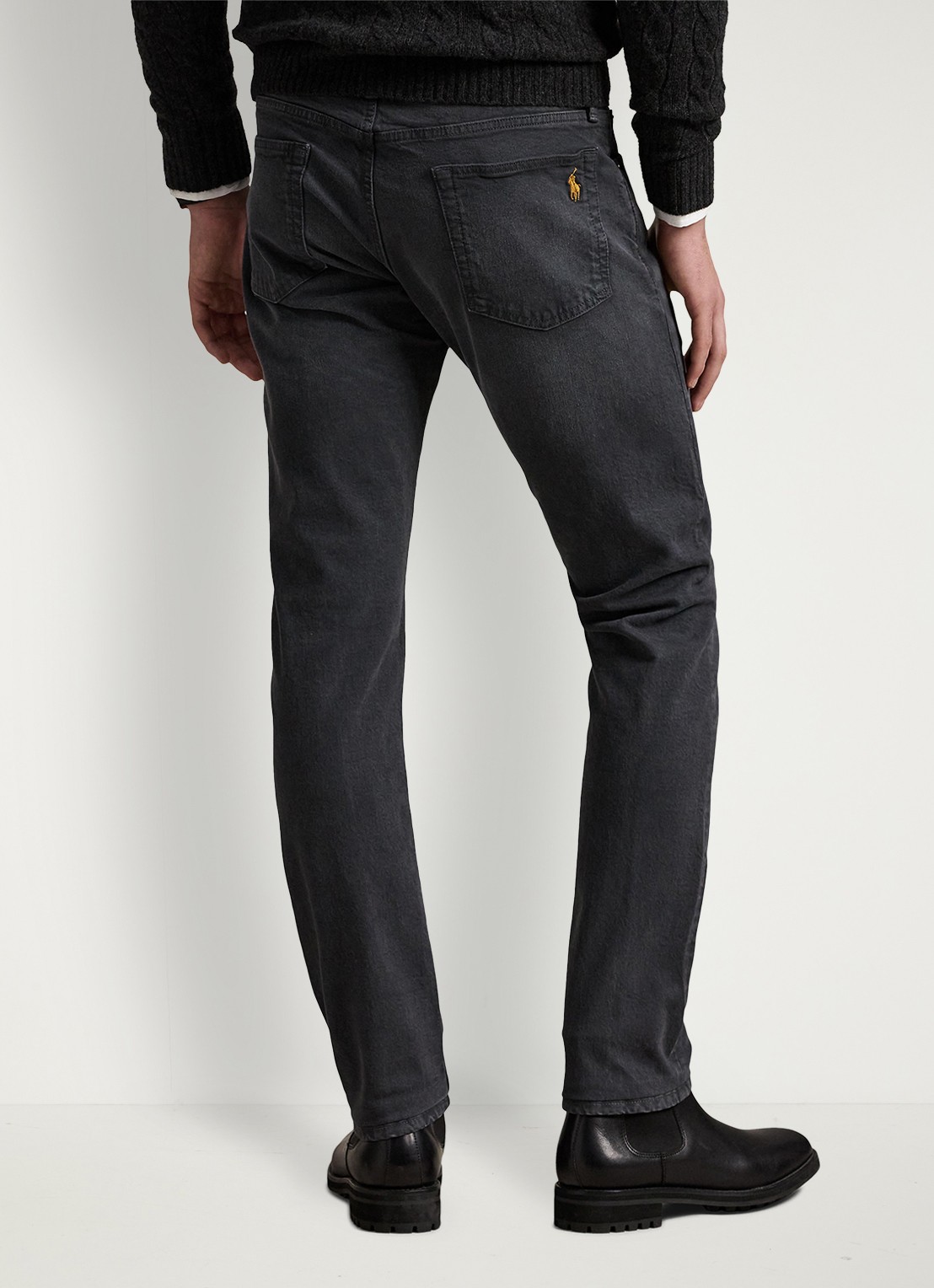 Ralph Lauren Sullivan slim fit jeans met gekleurde wassing - achterkant hdn mechanic grey / donkergrijs