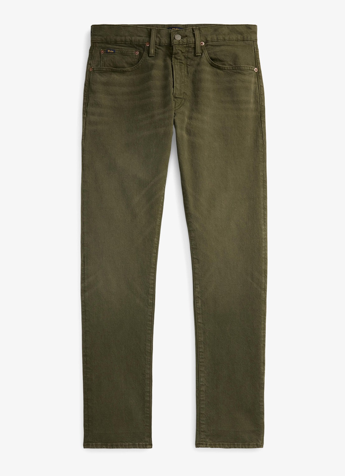 Ralph Lauren Sullivan slim fit jeans met gekleurde wassing - voorkant hdn dark loden / groen