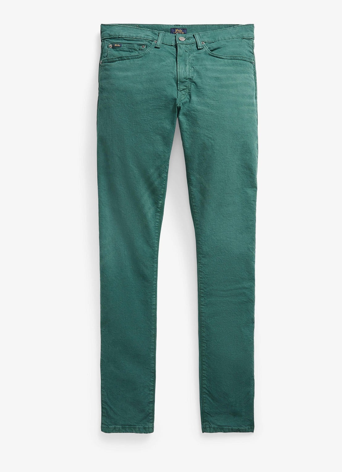 Ralph Lauren Sullivan slim fit jeans met gekleurde wassing - voorkant hdn blackwatch green / groen
