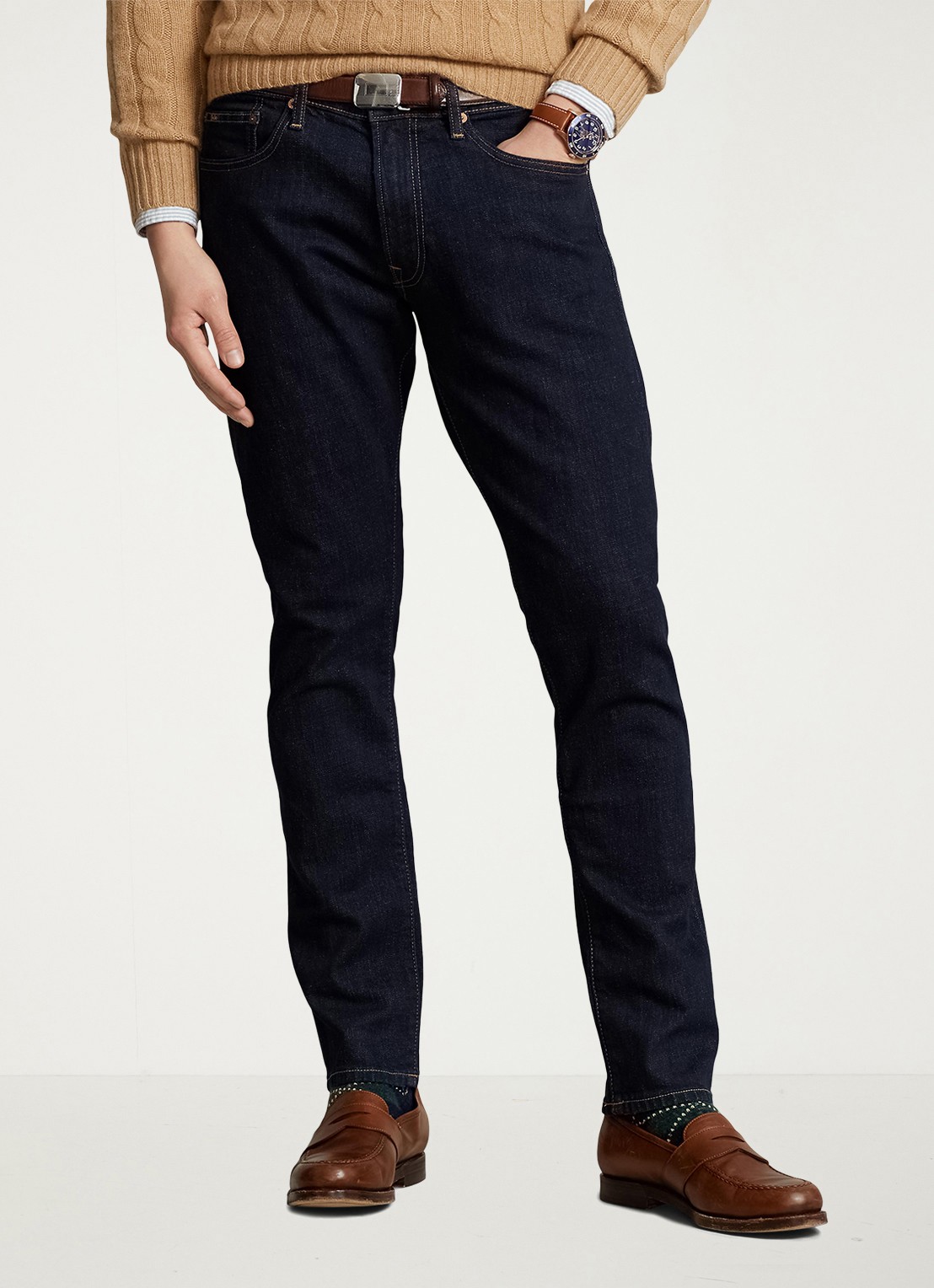 Ralph Lauren Sullivan slim fit jeans met stretch - detail 6 indigo