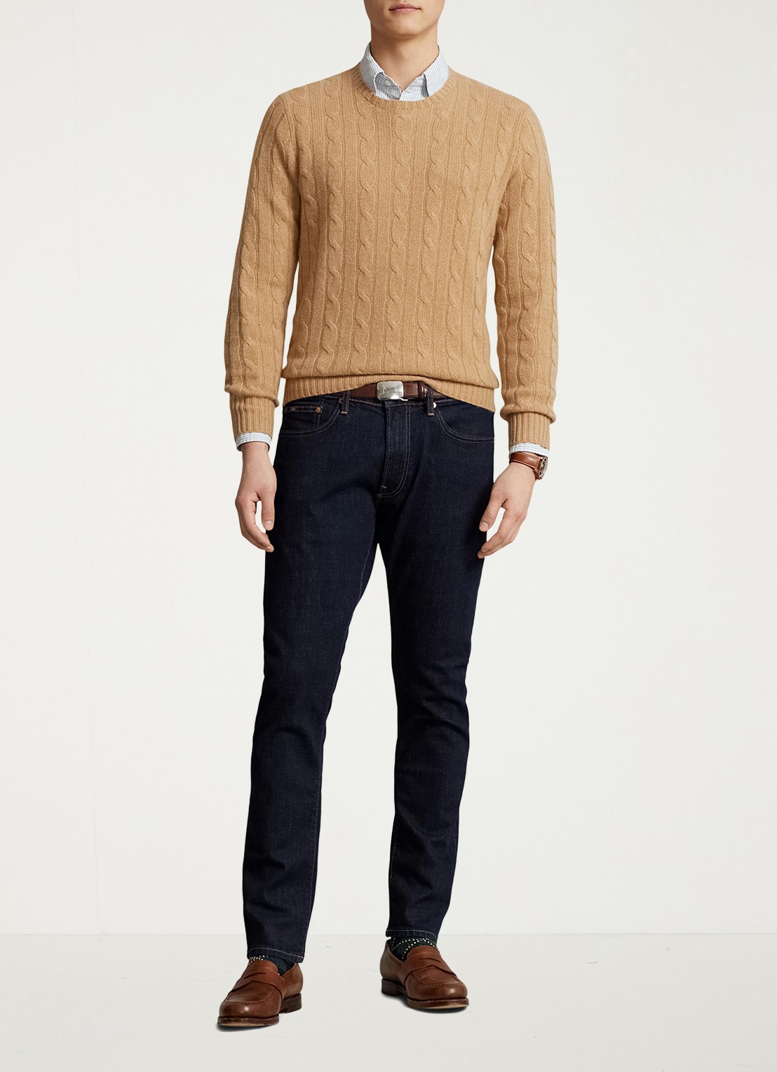 Ralph Lauren Sullivan slim fit jeans met stretch - voorkant 4 indigo