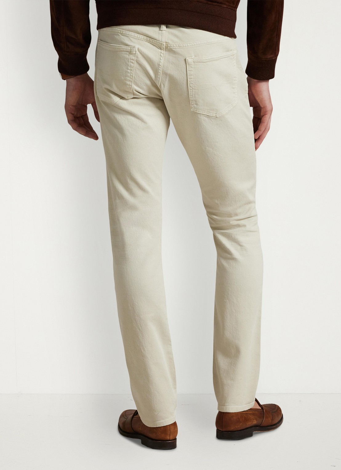 Ralph Lauren Sullivan slim fit jeans met stretch - achterkant 5 hillstone new stone / gebroken wit