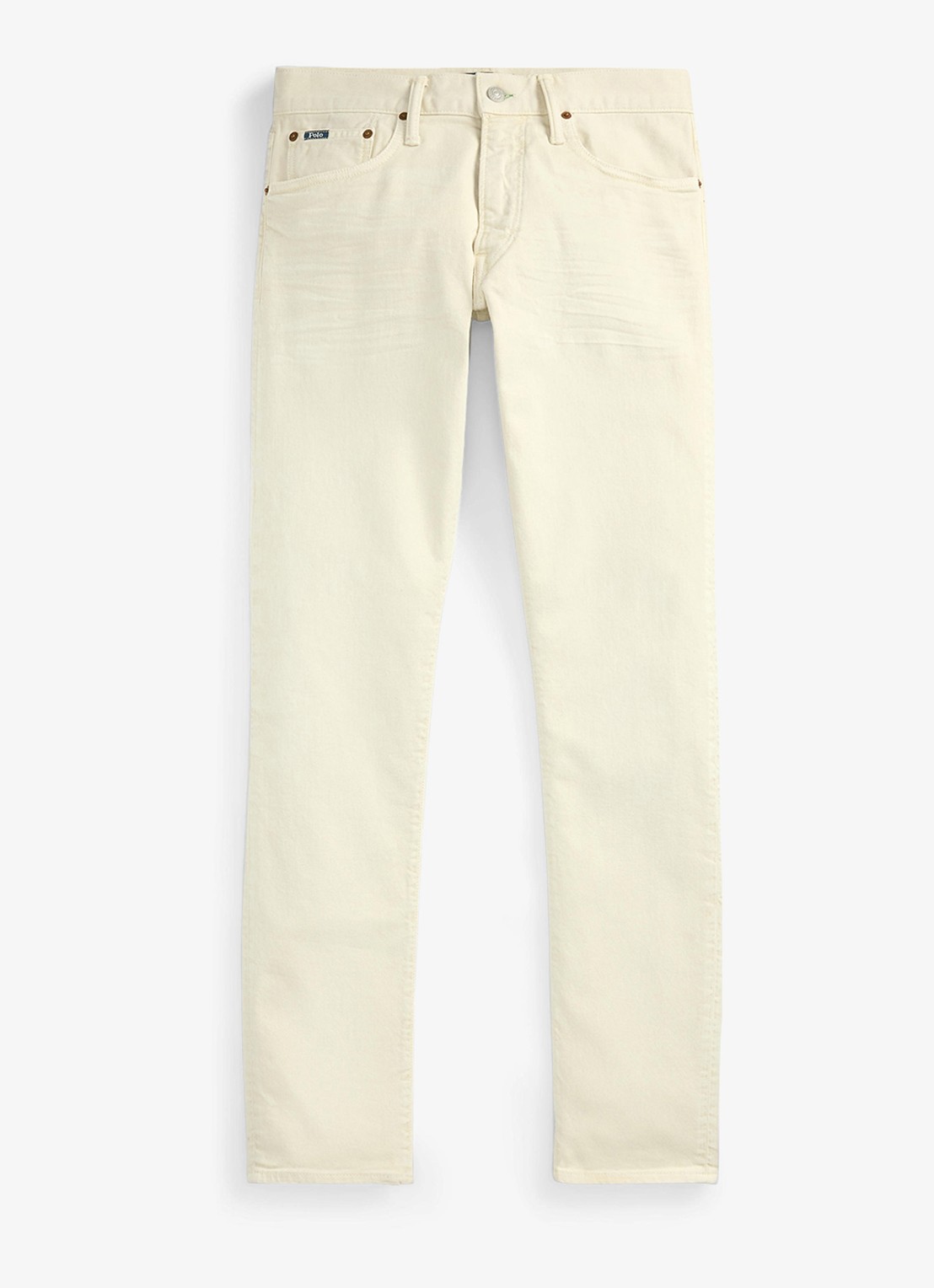 Ralph Lauren Sullivan slim fit jeans met stretch - voorkant hillstone new stone / gebroken wit