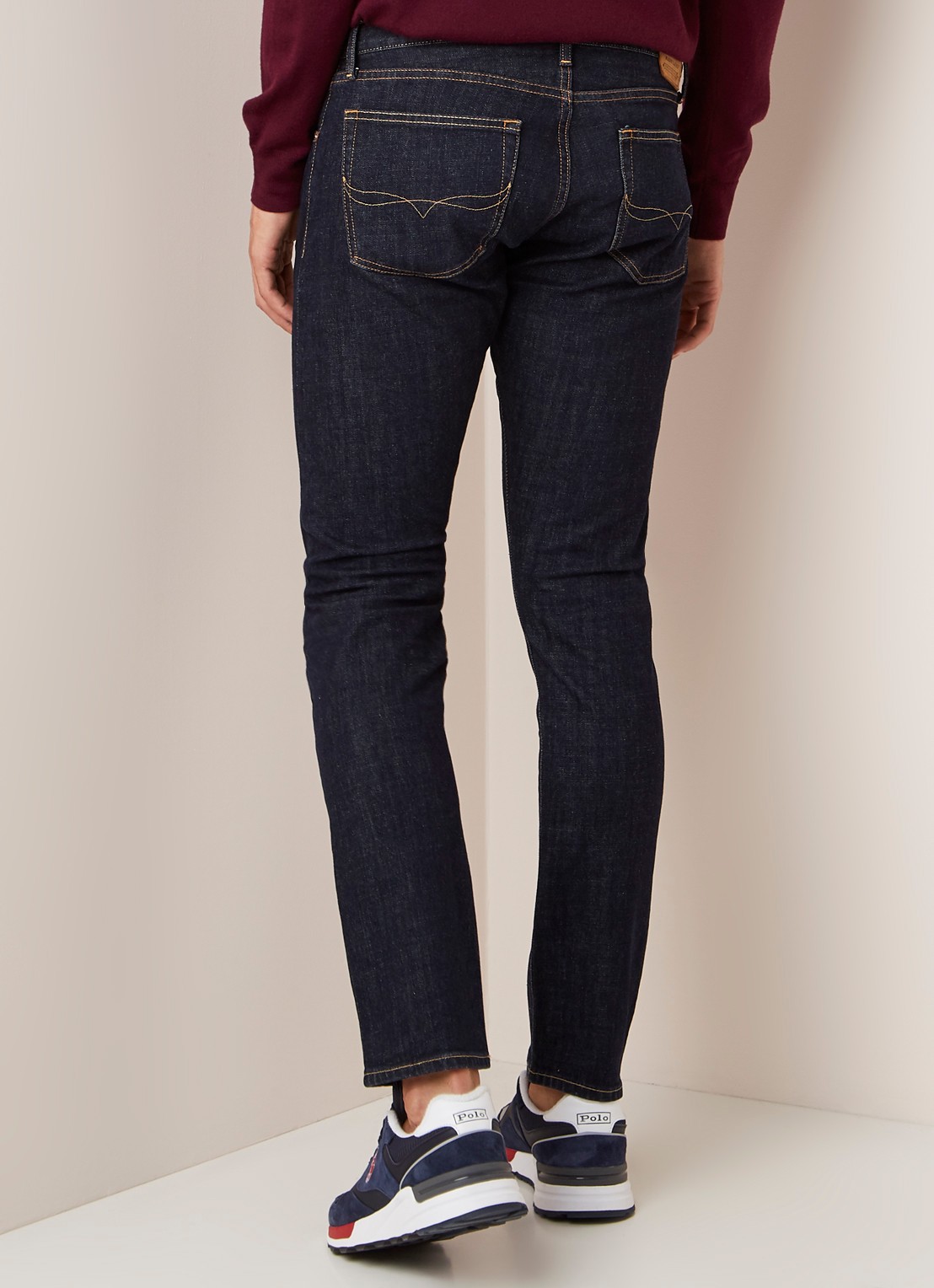 Ralph Lauren Sullivan slim fit jeans met stretch - achterkant 2 indigo