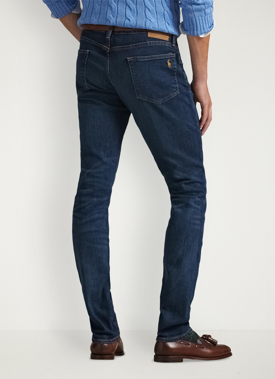 Ralph Lauren Sullivan slim jeans met stretch - achterkant rockford / indigo