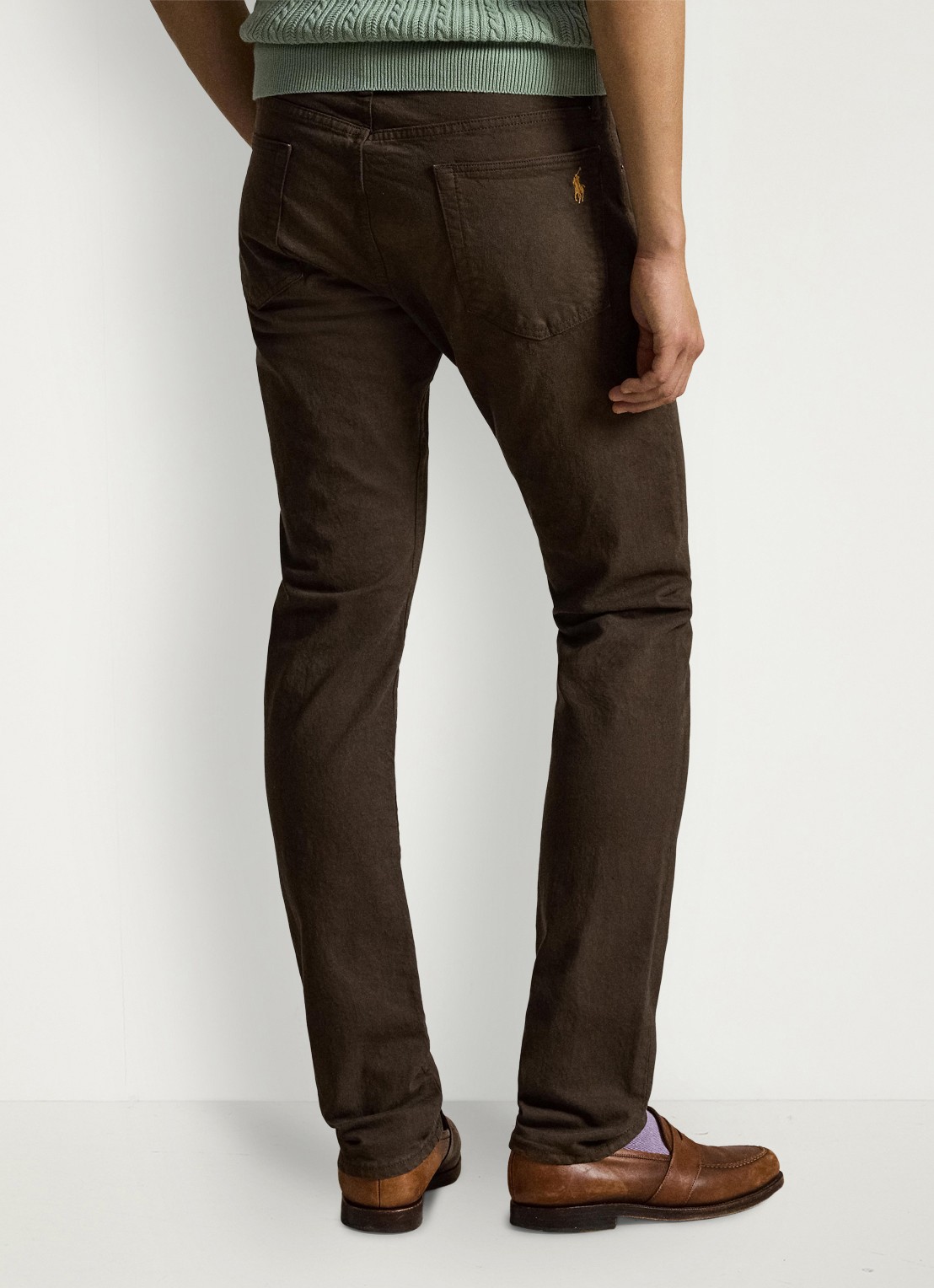 Ralph Lauren Sullivan slim stretch Polo Pony jeans  - achterkant 3 hdn circuit brown / bruin